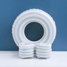 성인용 수영 연습 부력 보조 팔튜브 여름 물놀이 장비 안전 수상 레저용품, 1개, 세트 60 복고 캔디 블루 10~20kg