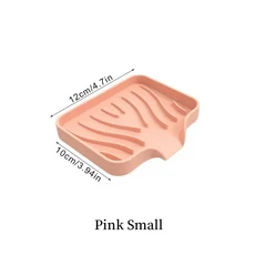 1개입 세탁대 비누 트레이 펀치 배수구 랙 실리콘 상자 주방 욕실 미끄럼 싱크대, 06 A-Pink