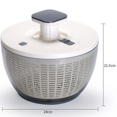 蔬果脫水器 廚房用脫水器 瀝水籃 蔬菜甩乾器, 1個, PP手動脫水款6L 超商限1組