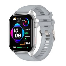 와피크 웨어러블 스마트워치 Z8, GPS + 블루투스, 5.1cm, 실버