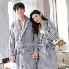 극세사 가운 부드러운 따뜻한 커플 겨울 가운 호텔 잠옷