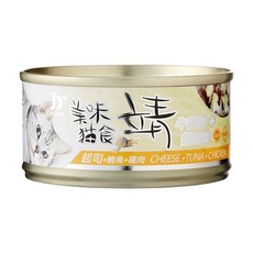 "3貓2館" Jing 靖 美味貓罐 80g 副食罐 幼貓罐, 1個, 鮪魚+雞肉+起司