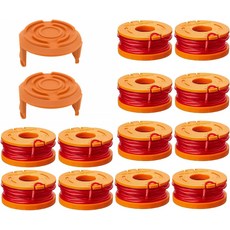 Worx 에저 스풀용 트리머 스풀 라인 위드 이터 스트링과 호환 전기 스트링 웨커 교체 부품용 0.065인치 리필