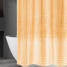 Eazzier Bath 좁은 사이즈 - 3D 크리스탈 투명 플라스틱 샤워 커튼 라이너 91.4x182.9cm(36x72인치) 얇은 경량 아이스 큐브 플라스틱 샤워 내부 커튼