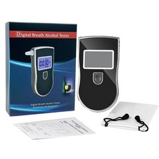 음주측정기기 남자선물 단속 운전 AT818 전문 경찰 디지털 호흡 알코올 테스터 음주 측정기 분석기 감지기 실용, 검정색