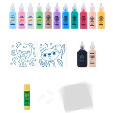 빅 반짝이 글라스데코 글리터 스티커 금색 테두리 미술관 어린이집 유치원, 상세페이지참조, 상세페이지참조