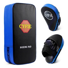 복싱 미트 세트 태권도 발차기 미트 펀치 미트 권투 킥복싱 미트 무술 격투 훈련 스파링 훈련 운동 용품, 1세트, 블랙