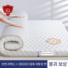 침대 토퍼 단단한 돌침대 라텍스 침대토퍼 폼, 화이트 5.5cm 항균 방진드기