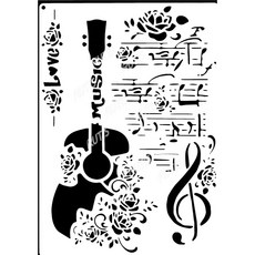 A40-0300型染版(Stencil)-蝶古巴特DIY-簍空模板-塗鴉模版-繪畫模版, 1個, A40-0300