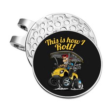 高爾夫帽夾磁吸球標金屬馬克Golf Ball Marker Hat Clip跨境熱銷, 1個, 帽夾-21:如圖所示