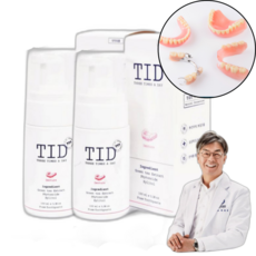 덴텔라 TID 틀니 의치 교정 임플란트 구강 무연마제 무불소 입냄새 거품 가글 치약, 2개, 100ml, 교정장치용