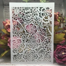 A4 29cm 빈티지 메일 편지 단락 DIY 레이어 스텐실 벽화 스크랩북 색소 엠보싱 앨범 장식 템플릿, 옵션05) H, 1개