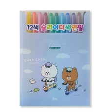 아이비스코리아 슬라이더 색연필 세트 12252 블루, 12색, 1세트
