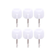 DF 화이트 티코행거(6P) 글루부착고리 벽면고리 jus+27837iJ