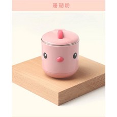 【熱銷Top1-限時下殺】【Goryeo Baby】不銹鋼小雞卡通牛奶杯, 粉, 1個