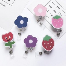 EA 길이조절 간호사 목걸이줄 캐릭터 악세서리, 6-릴홀더-튤립