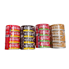 사조 참치 토마토커리 간장버터 짜장 고추할라피뇨, 100g, 4개