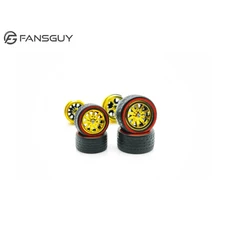 FANSGUY 1Set 10.8mm + 1/64 합금 자동차 스태거드 프론트 소형 리어 휠 RWBSC 시리즈 핫, 01 빠른  Mainland, 20 RBSC-D Gild 1