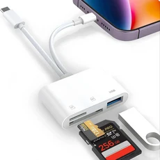 Fro 3 In 1 Typ-C 어댑터 TF SD 메모리 카드 리더기 OTG USB C 커넥터 Samsung Xiaomi Macbook, 06 5-in-1 iPhone Type-C