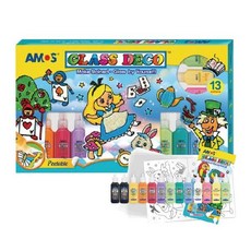 AMOS 玻璃彩繪膠 13色組, 1個