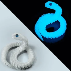 45/80cm 3D 인쇄 빛나는 뱀 움직일 수있는 공동 시뮬레이션 액션 피규어 홈 오피스 데스크탑 장식 생일 선, 13 60CM luminous