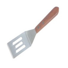 폭스런 미니 슬로티드 터너 뒤집개 20.3cm, 1개, Stainless Steel + Wood