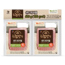 CJ 더건강한 샌드위치햄, 100g, 6개