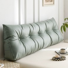 침대 등받이 쿠션 대형 허리 받침 베개 쇼파 임산부 롱 등쿠션 침실, D. 테크놀로지 트라이앵글 - 그린