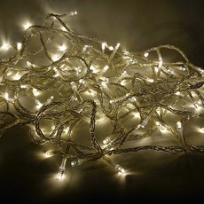 [투명선 세트] LED 은하수전구 100구 + 전원케이블 SET 크리스마스 조명 전구, 전구색, 1개