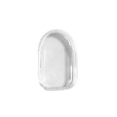 透明拉鍊收納包 - 輕巧便攜、多功能用途、簡約時尚設計，輕鬆整理收納, 半圓款-雲朵白, 1個