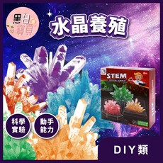 黑白寶貝 DIY套件 種植水晶 生長結晶 益智科學STEM科普玩具, 1個, 水晶養殖