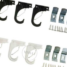 엠비아3 커튼봉 브라켓 25파이 3p 커텐봉걸이, 블랙