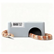 爬蟲專用溫濕度躲避屋 蜥蜴蛇類保濕避暑屋 內建溫濕度計 14x9x5.5公分, 藍色躲避屋, 1個