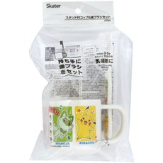 Skater 寶可夢兒童牙刷漱口杯套裝，柔軟刷毛呵護牙齦，附可愛圖案, 1套