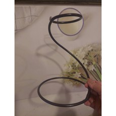 喜奈而 螺旋式手沖咖啡濾杯架 鐵藝咖啡支架 黑色, 1個, 螺旋式 黑色