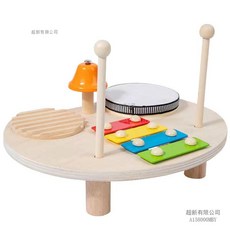 多功能木質兒童音樂架子鼓, 1套, 奧爾夫敲球檯