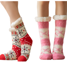 1+1 양털 수면양말 두툼하고 따뜻한 겨울 양말 남여공용 장목 기모