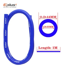 EPLUS 범용 실리카겔 튜브 4층 1미터 폴리에스터 호스 직선형 자동차 엔진 고온 저항 블루, 13 I.D 35MM