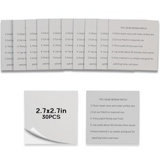 30팩 TPU 수영장 패치 수리 키트 자체 접착 공기 주입식 수리 패치 방수 에어 매트리스 수영장 튜브 텐트 바운스 하우스 공기 주입식 제품용 플로트 패치 (30팩), 30팩 TPU 수영장 패치 수리 키트 자체 접착, 공기