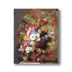 MANTO 台灣製造 大尺寸 50x65cm DIY數字油畫 花海花卉風景 初學者專用, 芳年華月, 1套