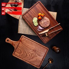 원목 서빙보드 스테이크 플레이트 나무 빵도마 샤비리 우드 트레이 서양식 플레이팅 캠핑용 항균, 1개