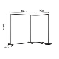 옷가게 행거 매장용행거 L자형 옷걸이 여성복 의류 철제 진열대, 120cm L x 160cm H (브라이덜 용)