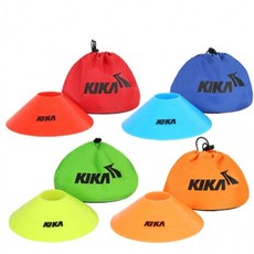 키카 접시콘 축구 미니콘 꼬깔 마커 10개 접시콘 꼬깔 고무 운동용품 축구 스포츠용품 미니 연습 훈련 dew+287Oi, 오렌지