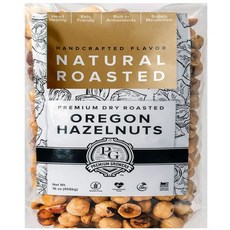 오리건 농장 직송 프리미엄 재배 헤이즐넛 - 건조 로스팅 - Oregon Farm To Table Hazelnuts from Premium Growers - Dry Roasted, 1파운드(1팩), 1개, N/A, 454g