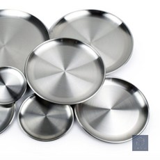 수토리네 스테인리스 원형접시 스텐 접시 스텐원형, 3호 20cm, 1개