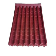 장식 기와 조립식 플라스틱 빨강 레드 기왓장 경량형 지붕재 덮개 모듈러 처마 주택용, 20cm 폭