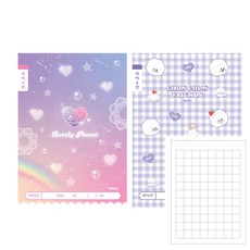 저학년 국어8칸 여아 유아한글공부 글쓰기공책 학교준비물 글쓰기교육 회사사무용품, 랜덤1개