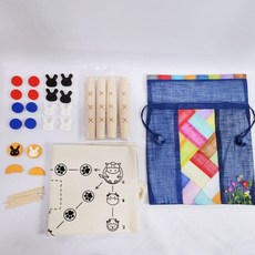 전통 민속놀이 토끼 중형 윷놀이 세트, 토끼말 윷놀이세트, 1개