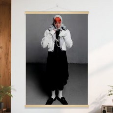 G-DRAGON單曲專輯掛畫，高品質材質色彩鮮明，輕鬆打造時尚藝廊, 寬40cm*高60cm, 原木畫軸+高清油畫布【贈送無痕釘】權志龍6