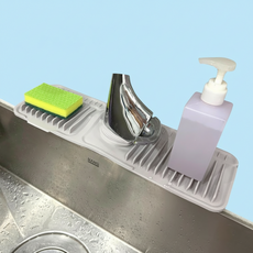 대형 실리콘 싱크대 수전매트 주방 욕실 물빠짐 배수 패드 선반, 1개